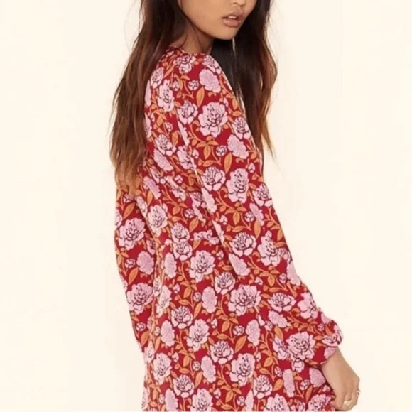 Nasty Gal Groove is in the Heart Floral Mini Dress D10 - Picture 4 of 8